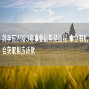 射手座2023年事业运势及运程 事业有机会获取相应成就