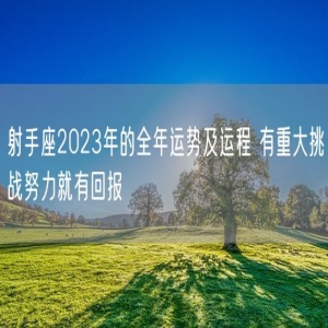 射手座2023年的全年运势及运程 有重大挑战努力就有回报