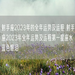 射手座2023年的全年运势及运程 射手座2023年全年运势及运程第一星座水蓝色眼泪
