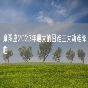 摩羯座2023年最大的困难三大劫难降临