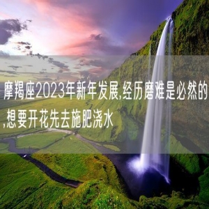 摩羯座2023年新年发展,经历磨难是必然的,想要开花先去施肥浇水