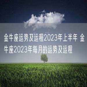金牛座运势及运程2023年上半年 金牛座2023年每月的运势及运程