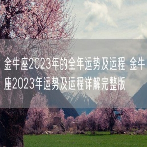金牛座2023年的全年运势及运程 金牛座2023年运势及运程详解完整版
