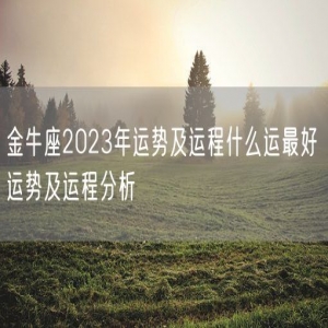 金牛座2023年运势及运程什么运最好 运势及运程分析