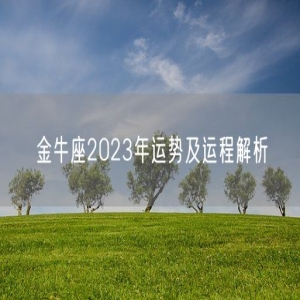金牛座2023年运势及运程解析