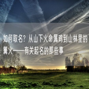 如何取名？从山下火命属鸡到山林里的篝火——有关起名的那些事