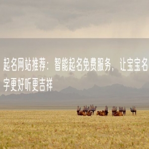 起名网站推荐：智能起名免费服务，让宝宝名字更好听更吉祥