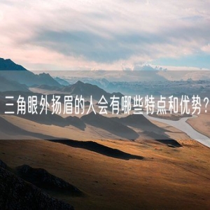 三角眼外扬眉的人会有哪些特点和优势？