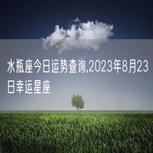 水瓶座今日运势查询,2023年8月23日幸运星座