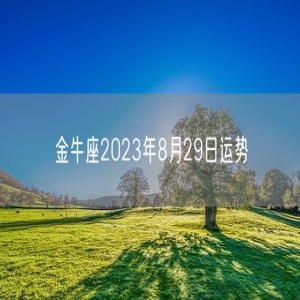 金牛座2023年8月29日运势