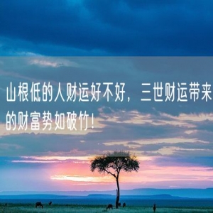 山根低的人财运好不好，三世财运带来的财富势如破竹！