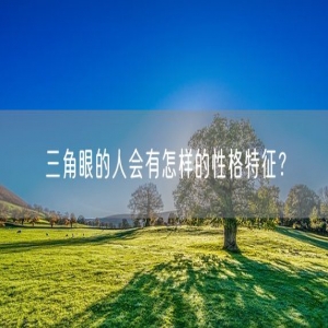三角眼的人会有怎样的性格特征？