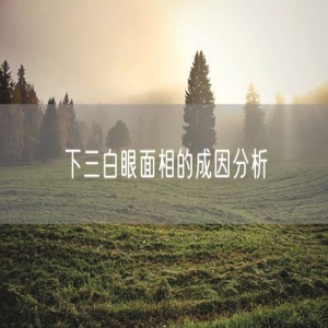 下三白眼面相的成因分析