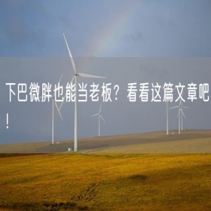 下巴微胖也能当老板？看看这篇文章吧！