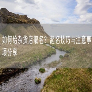 如何给杂货店取名？起名技巧与注意事项分享