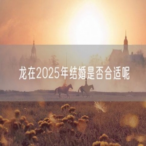 龙在2025年结婚是否合适呢