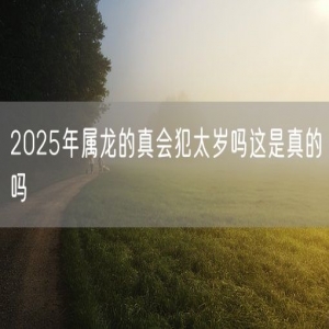 2025年属龙的真会犯太岁吗这是真的吗