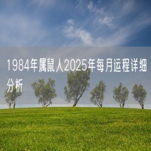 1984年属鼠人2025年每月运程详细分析