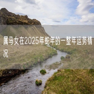 属马女在2025年蛇年的一整年运势情况