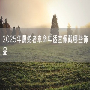 2025年属蛇者本命年适宜佩戴哪些饰品