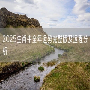 2025生肖牛全年运势完整版及运程分析