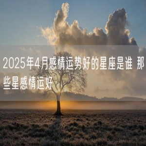 2025年4月感情运势好的星座是谁 那些星感情运好