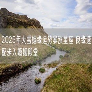 2025年大雪姻缘运势暴涨星座 良缘速配步入婚姻殿堂
