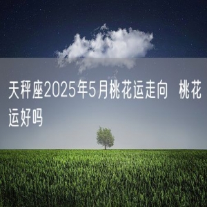天秤座2025年5月桃花运走向  桃花运好吗