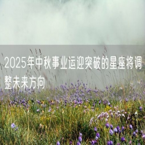 2025年中秋事业运迎突破的星座将调整未来方向