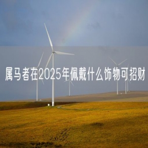 属马者在2025年佩戴什么饰物可招财