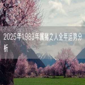 2025年1983年属猪之人全年运势分析