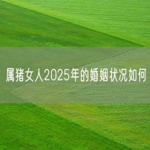 属猪女人2025年的婚姻状况如何