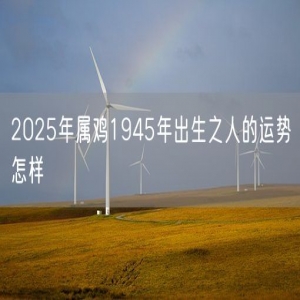 2025年属鸡1945年出生之人的运势怎样
