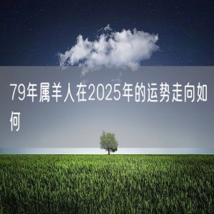 79年属羊人在2025年的运势走向如何