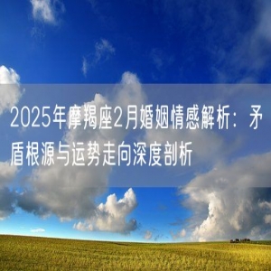 2025年摩羯座2月婚姻情感解析：矛盾根源与运势走向深度剖析