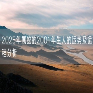 2025年属蛇的2001年生人的运势及运程分析