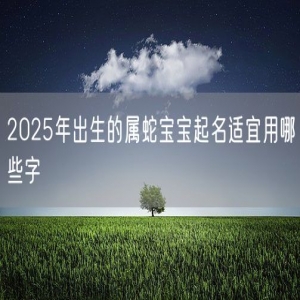 2025年出生的属蛇宝宝起名适宜用哪些字