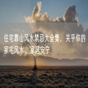 住宅靠山风水禁忌大全集，关乎你的家宅风水、家居安宁