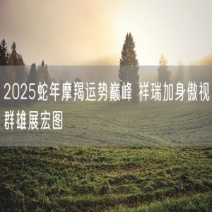 2025蛇年摩羯运势巅峰 祥瑞加身傲视群雄展宏图