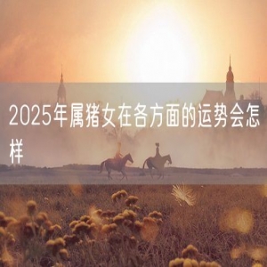 2025年属猪女在各方面的运势会怎样