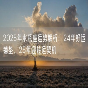 2025年水瓶座运势解析：24年好运铺垫，25年迎转运契机