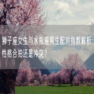狮子座女生与水瓶座男生配对指数解析：性格合拍还是冲突？