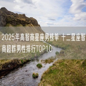 2025年高智商星座男榜单 十二星座智商超群男性排行TOP10